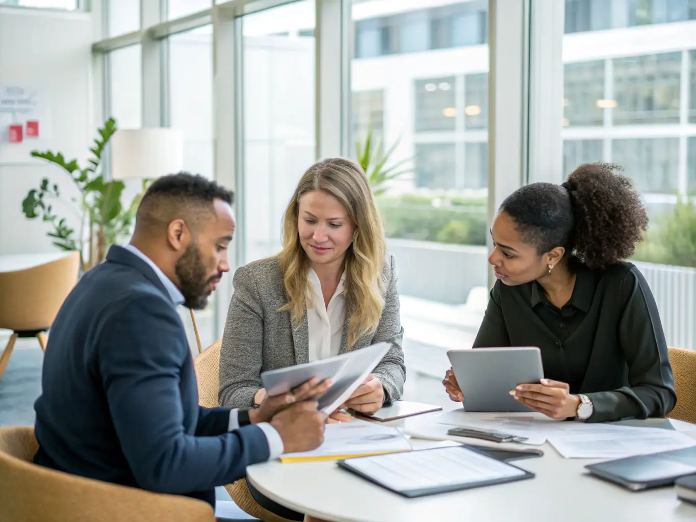 A visually compelling image of legal professionals reviewing documents in a high-tech courtroom, highlighting the need for precise and efficient document retrieval.